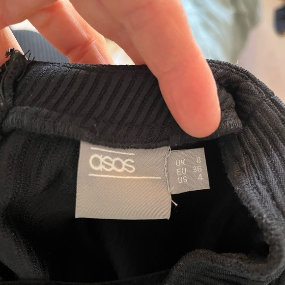 Black Ribbed ASOS Dress - Picture 6 of 7